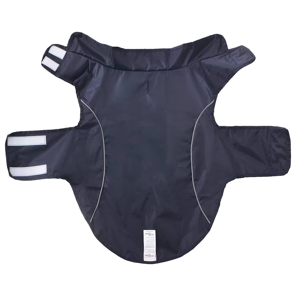 Hunde regnfrakk med refleksstrimler polyester marineblå 2XL