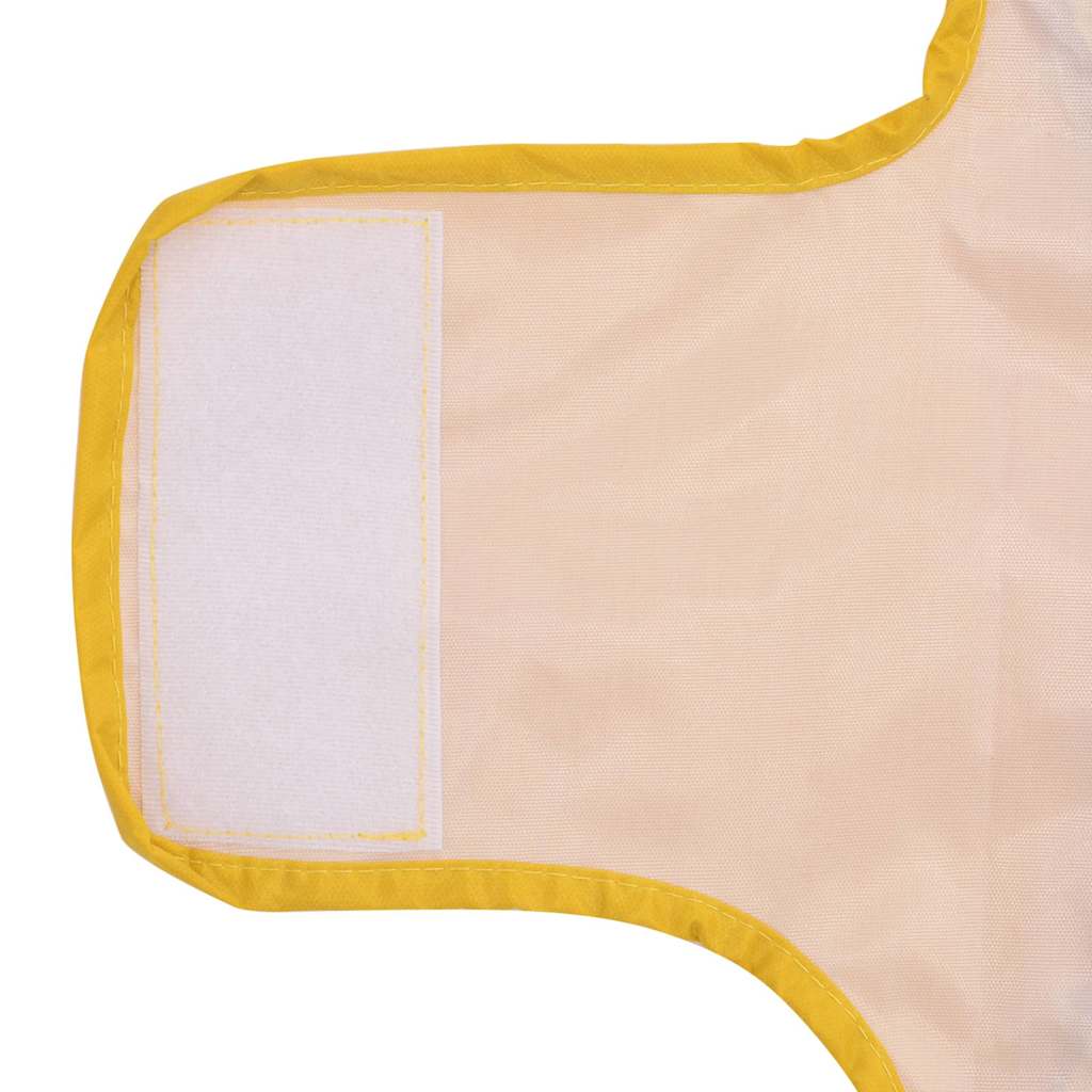 Hunde regnfrakk med refleksstrimler polyester gul XXS