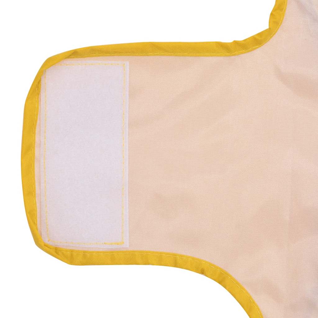 Hunde regnfrakk med refleksstrimler polyester gul XS