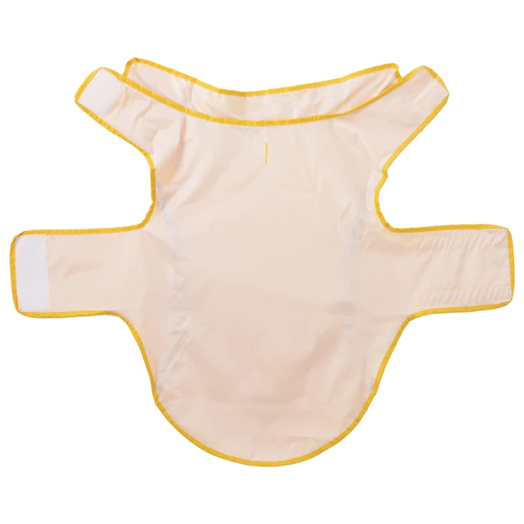 Hunde regnfrakk med refleksstrimler polyester gul L