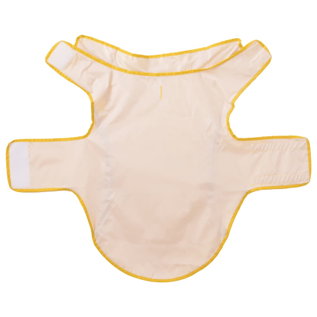 Hunde regnfrakk med refleksstrimler polyester gul XL