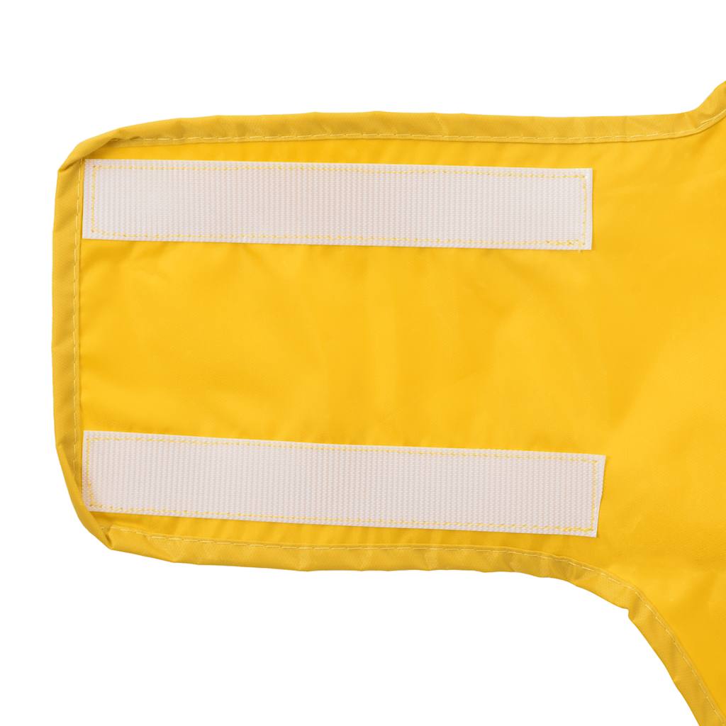 Hunde regnfrakk med refleksstrimler polyester gul XL