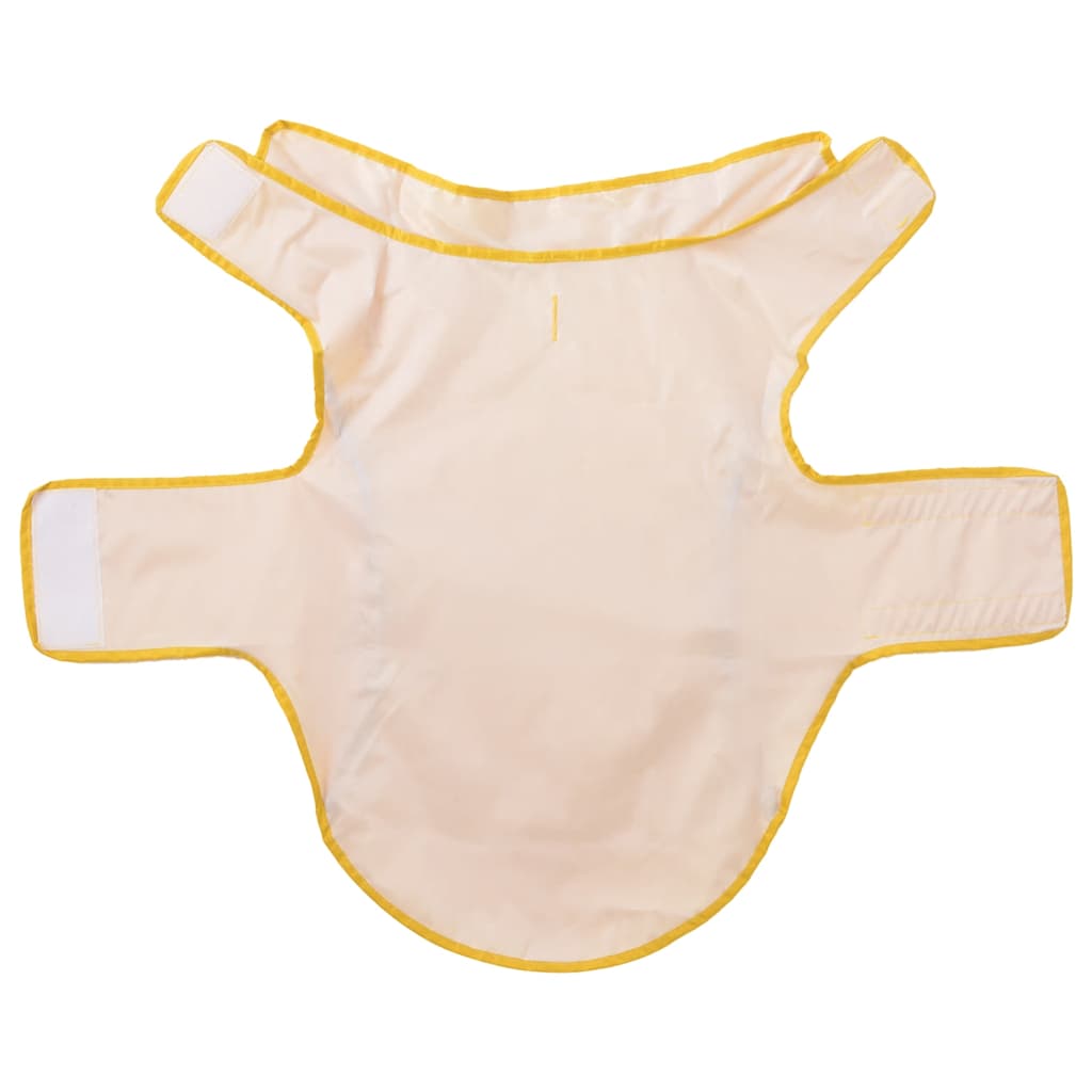 Hunde regnfrakk med refleksstrimler polyester gul 2XL