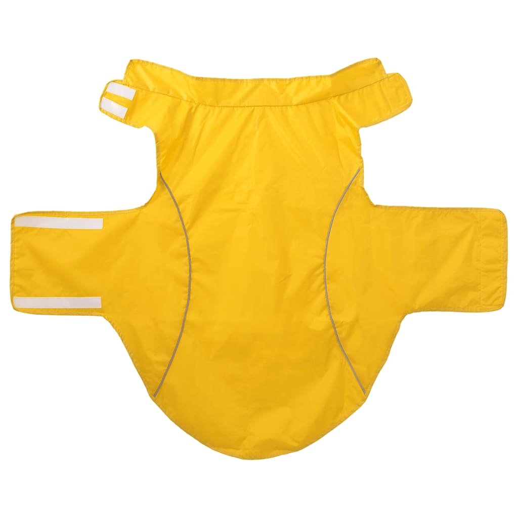 Hunde regnfrakk med refleksstrimler polyester gul 3XL