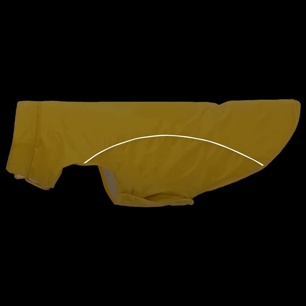 Hunde regnfrakk med refleksstrimler polyester gul 4XL
