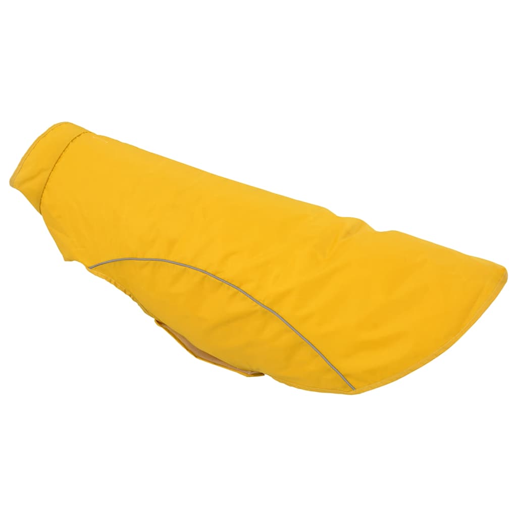 Hunde regnfrakk med refleksstrimler polyester gul 4XL