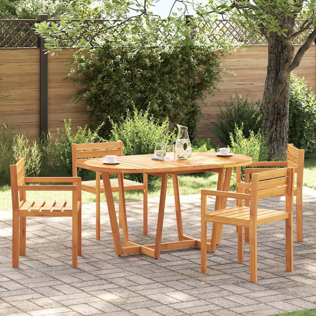 hagespisebord ovalt 150x90x75 cm heltre akasie