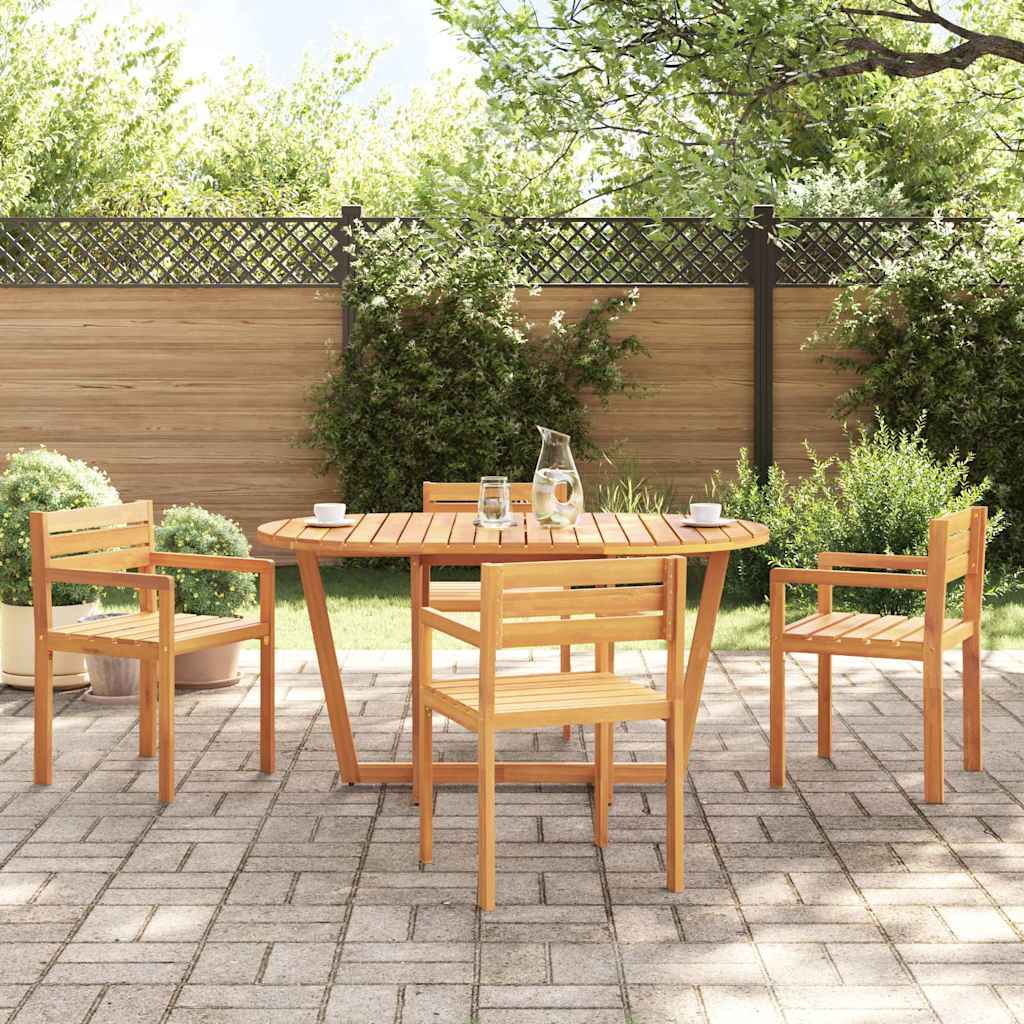 hagespisebord ovalt 150x90x75 cm heltre akasie
