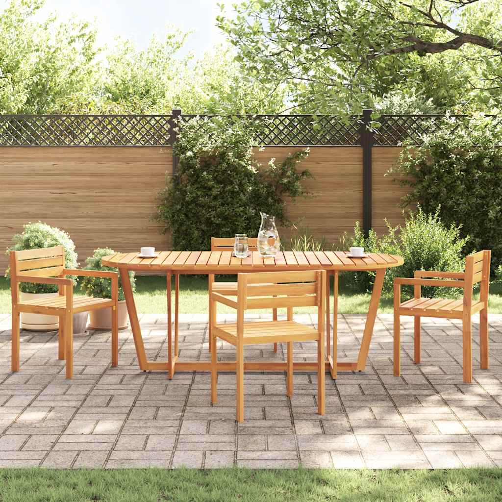 hagespisebord ovalt 200x90x75 cm heltre akasie