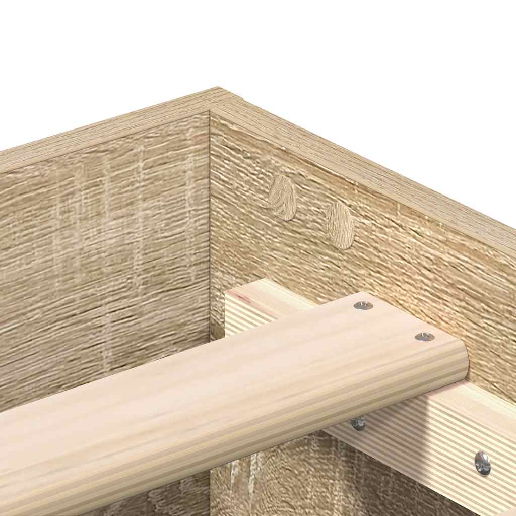 Sengeramme uten madrass sonoma eik 200x200 cm konstruert tre