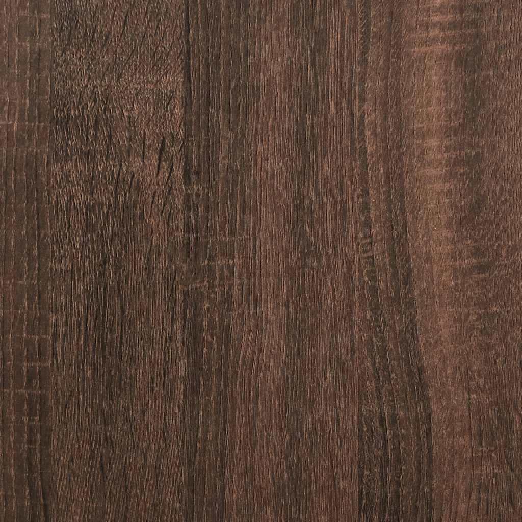 Sengeramme uten madrass brun eik 200x200 cm konstruert tre