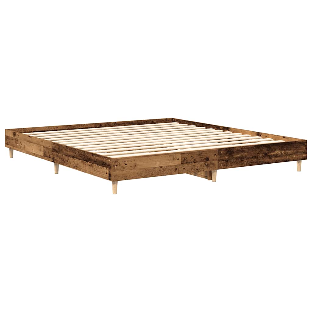 Sengeramme uten madrass gammelt tre 200x200 cm konstruert tre