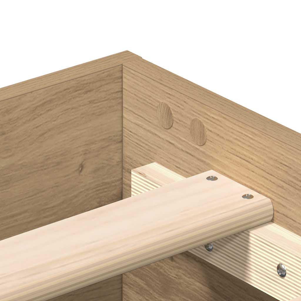 Sengeramme uten madrass artisan eik 200x200 cm konstruert tre