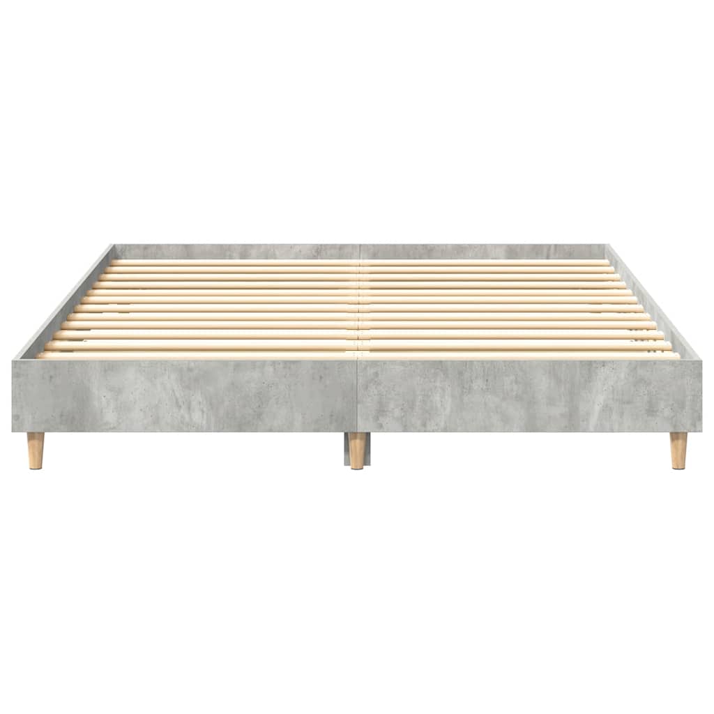 Sengeramme uten madrass betonggrå 150x200 cm konstruert tre