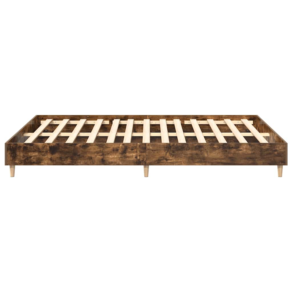 Sengeramme uten madrass røkt eik 150x200 cm konstruert tre