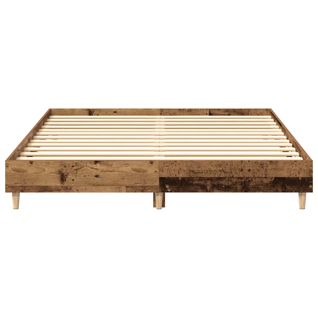 Sengeramme uten madrass gammelt tre 150x200 cm konstruert tre