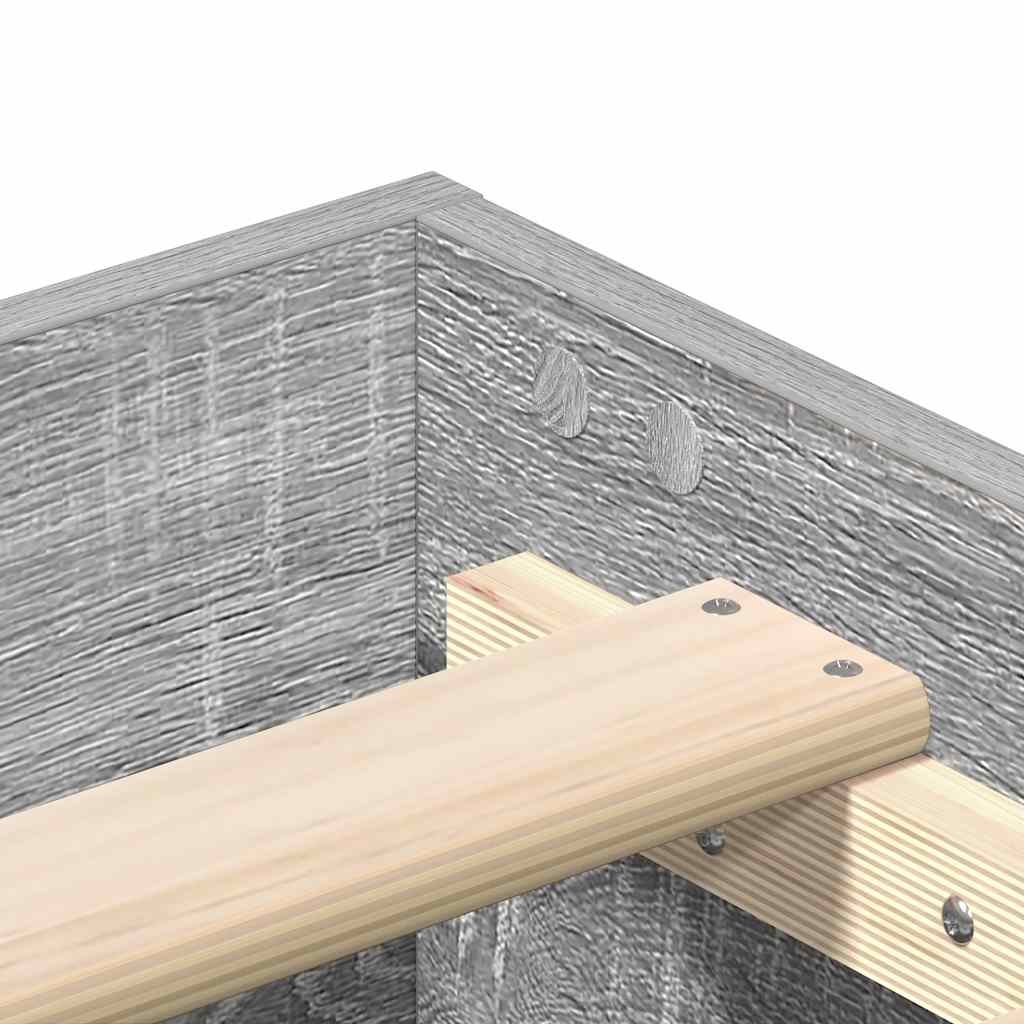 Sengeramme uten madrass grå sonoma 140x200 cm konstruert tre