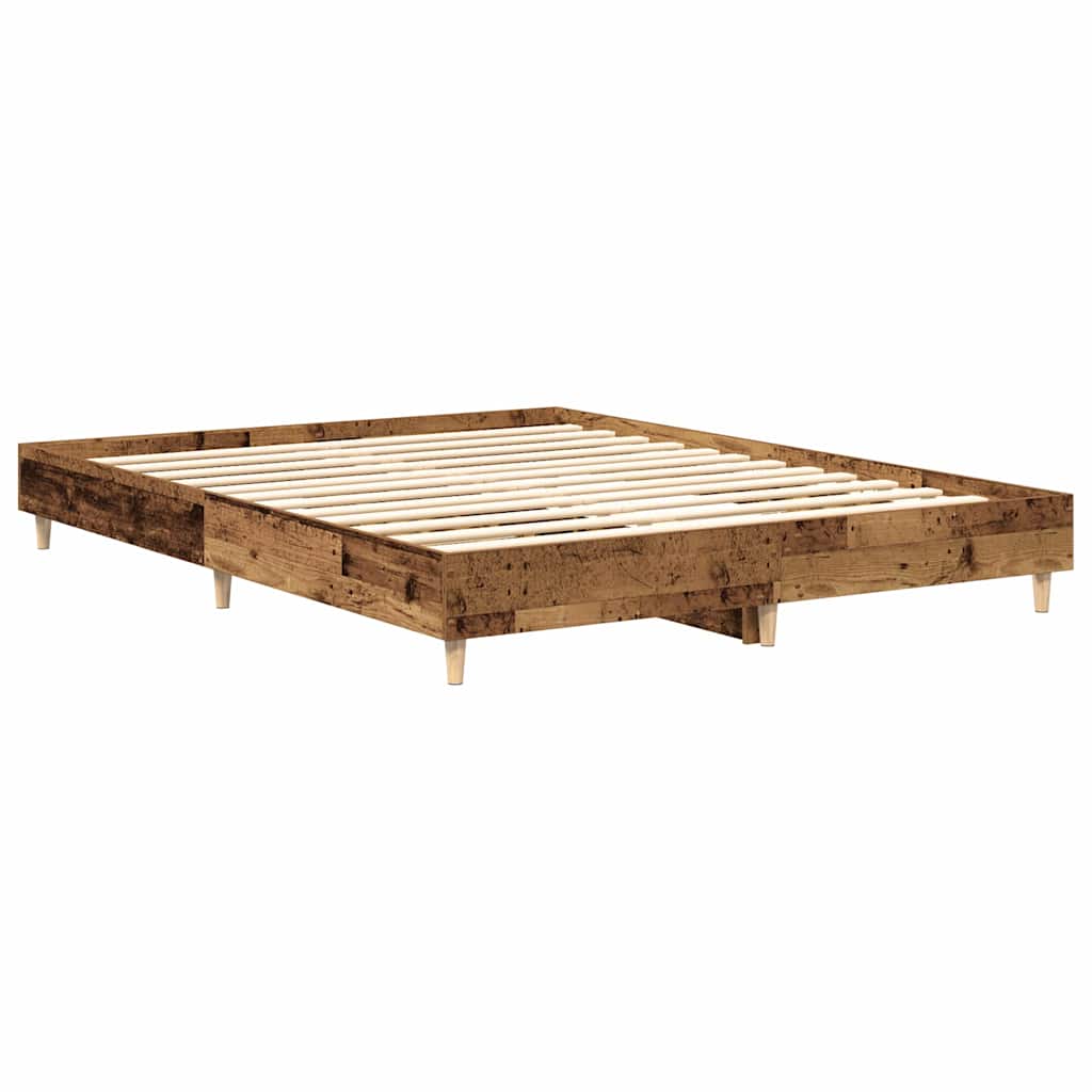 Sengeramme uten madrass gammelt tre 140x200 cm konstruert tre