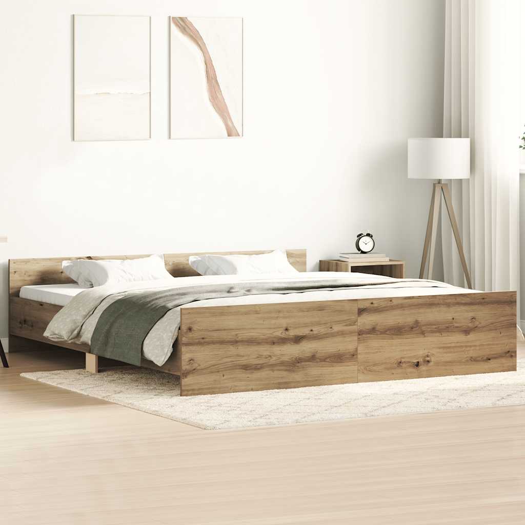 Sengeramme uten madrass artisan eik 160x200 cm konstruert tre