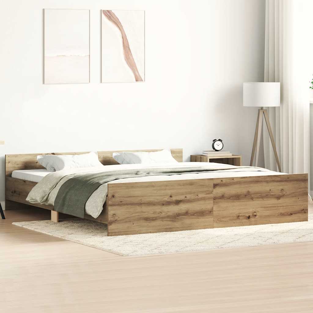 Sengeramme uten madrass artisan eik 180x200 cm konstruert tre