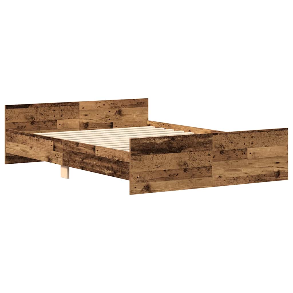 Sengeramme uten madrass gammelt tre 140x190 cm konstruert tre