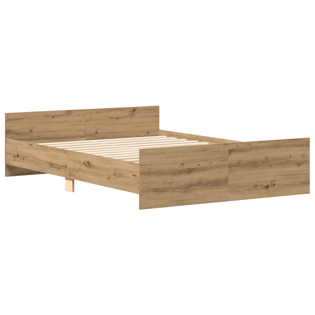 Sengeramme uten madrass artisan eik 140x190 cm konstruert tre