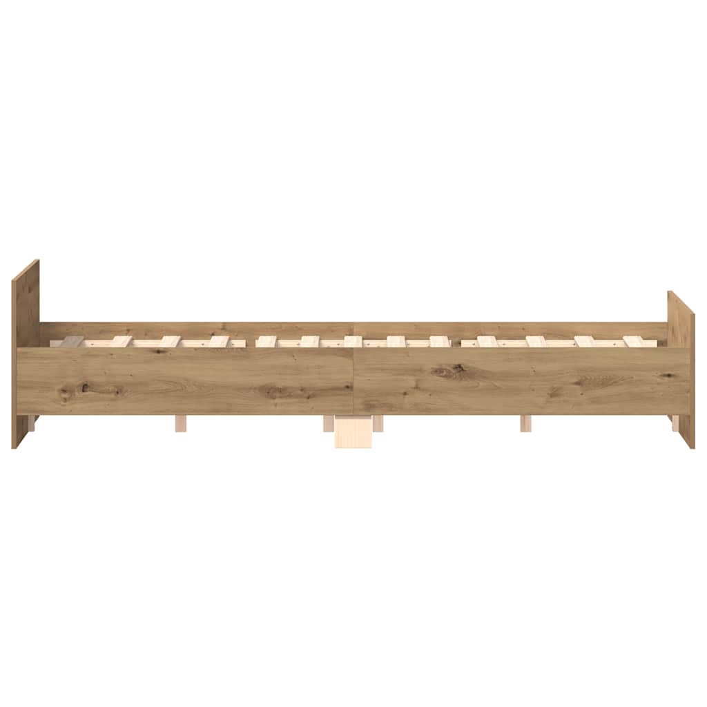 Sengeramme uten madrass artisan eik 135x190 cm konstruert tre