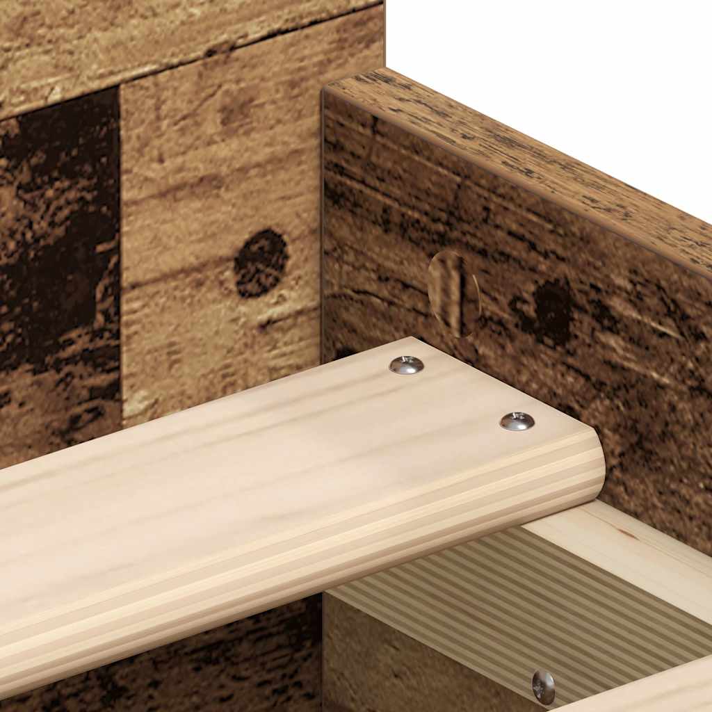 Sengeramme uten madrass gammelt tre 100x200 cm konstruert tre