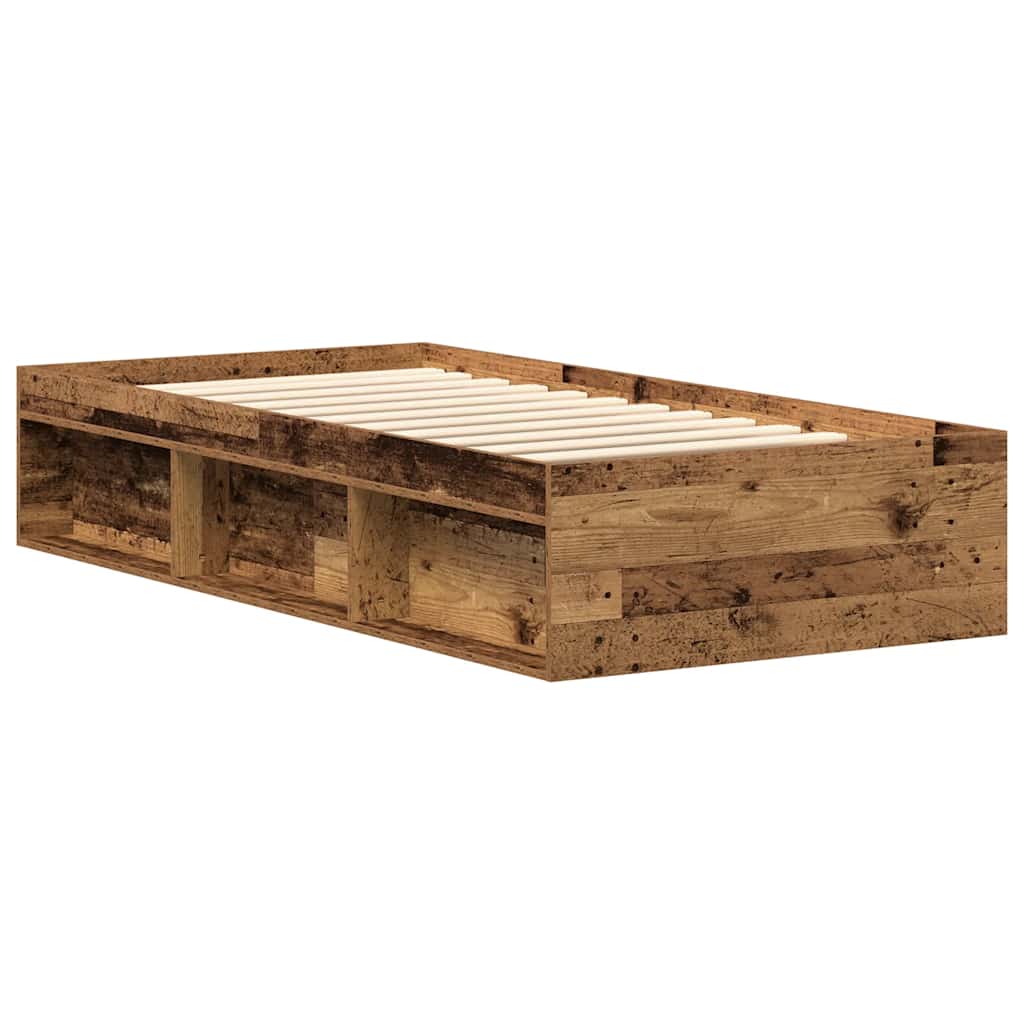 Sengeramme uten madrass gammelt tre 90x190 cm konstruert tre