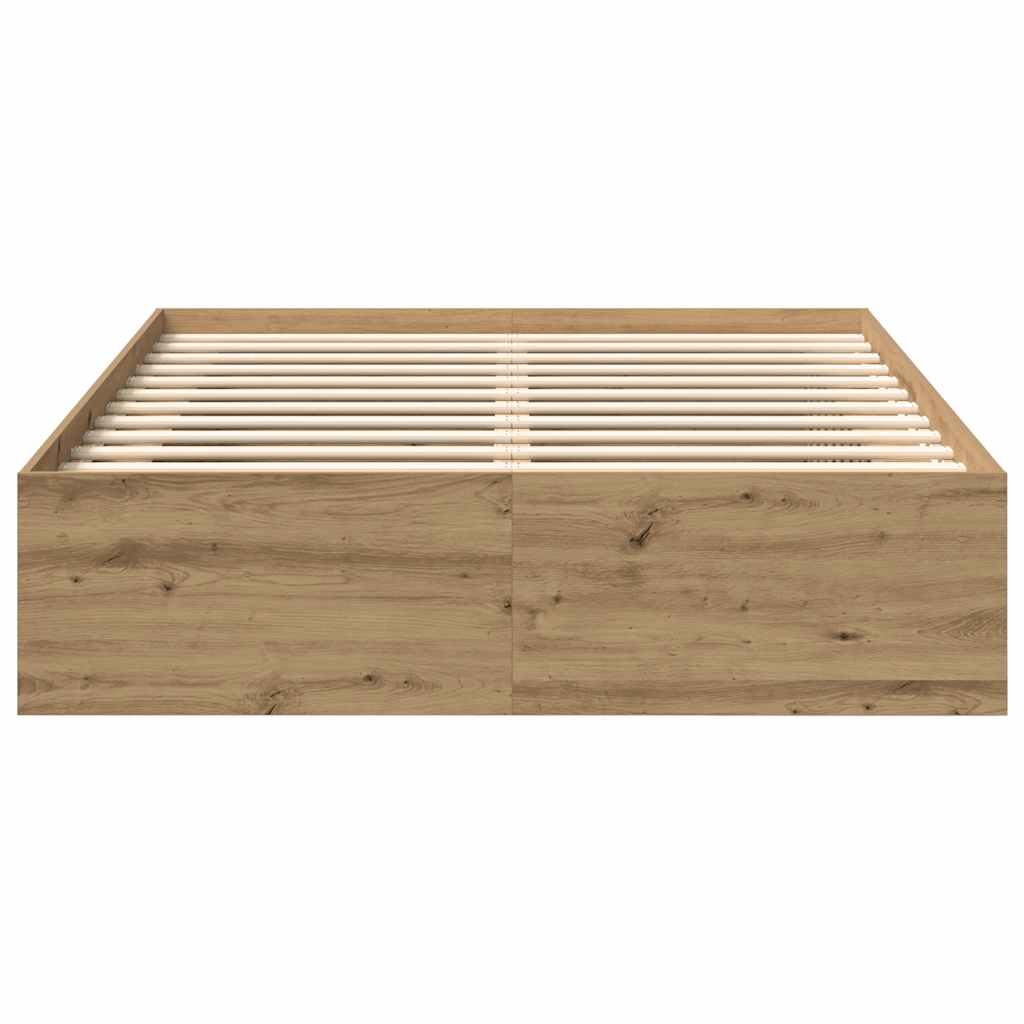 Sengeramme uten madrass artisan eik 140x200 cm konstruert tre