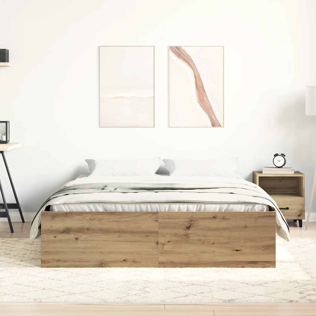 Sengeramme uten madrass artisan eik 160x200 cm konstruert tre