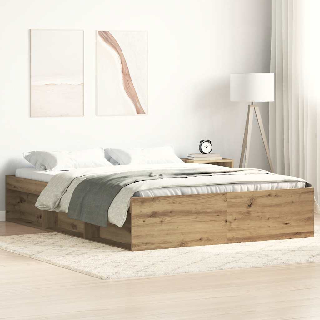 Sengeramme uten madrass artisan eik 160x200 cm konstruert tre