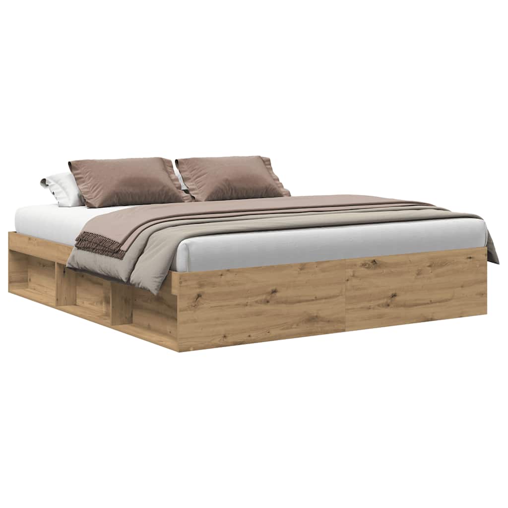Sengeramme uten madrass artisan eik 180x200 cm konstruert tre