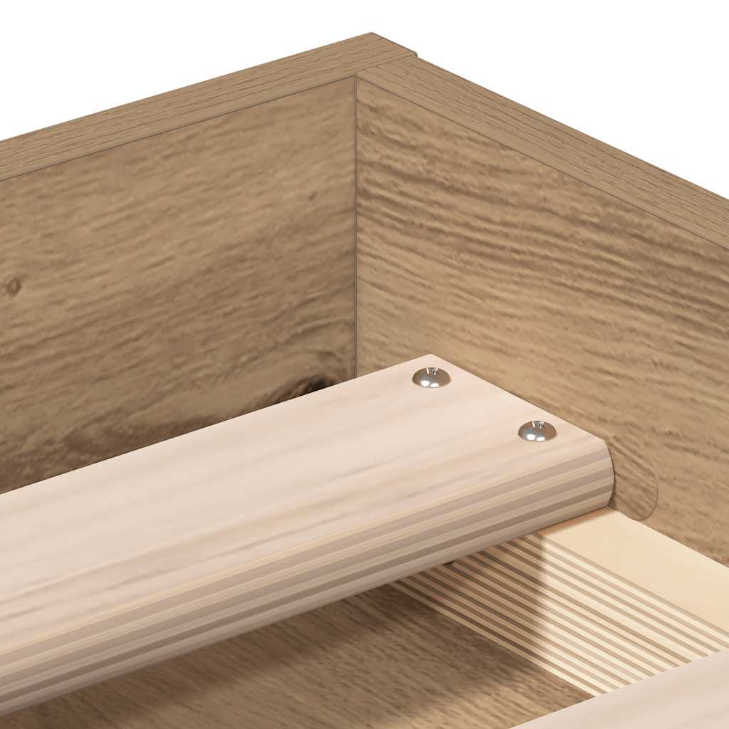 Sengeramme uten madrass artisan eik 180x200 cm konstruert tre