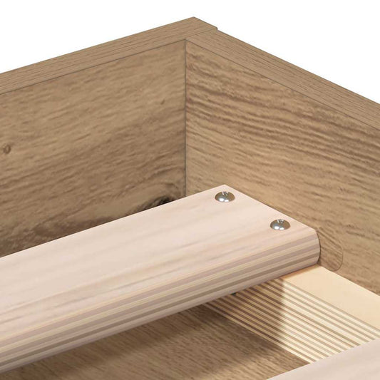 Sengeramme uten madrass artisan eik 200x200 cm konstruert tre