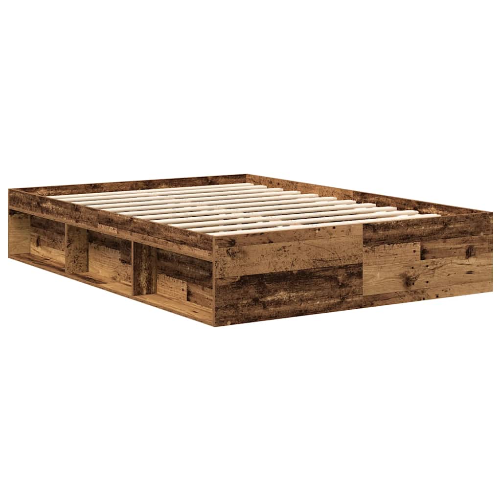 Sengeramme uten madrass gammelt tre 140x190 cm konstruert tre