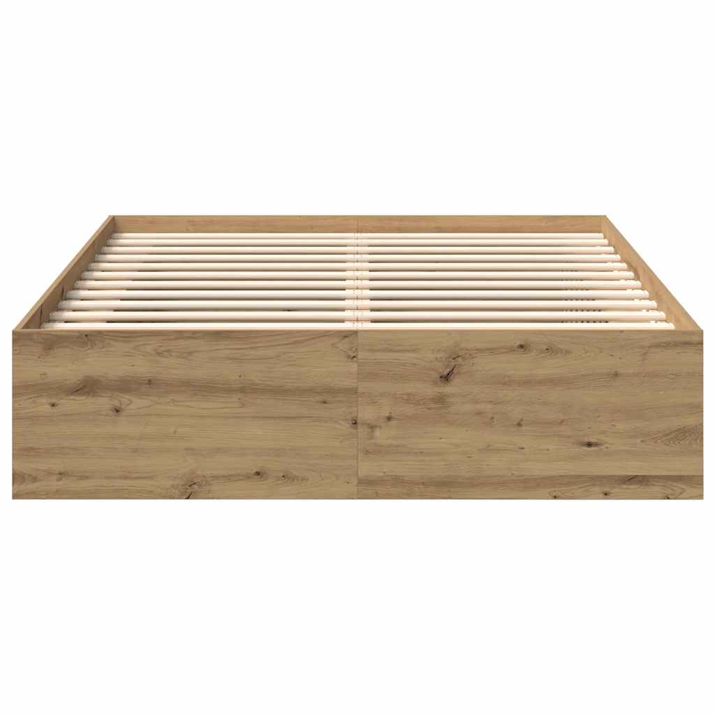 Sengeramme uten madrass artisan eik 140x190 cm konstruert tre