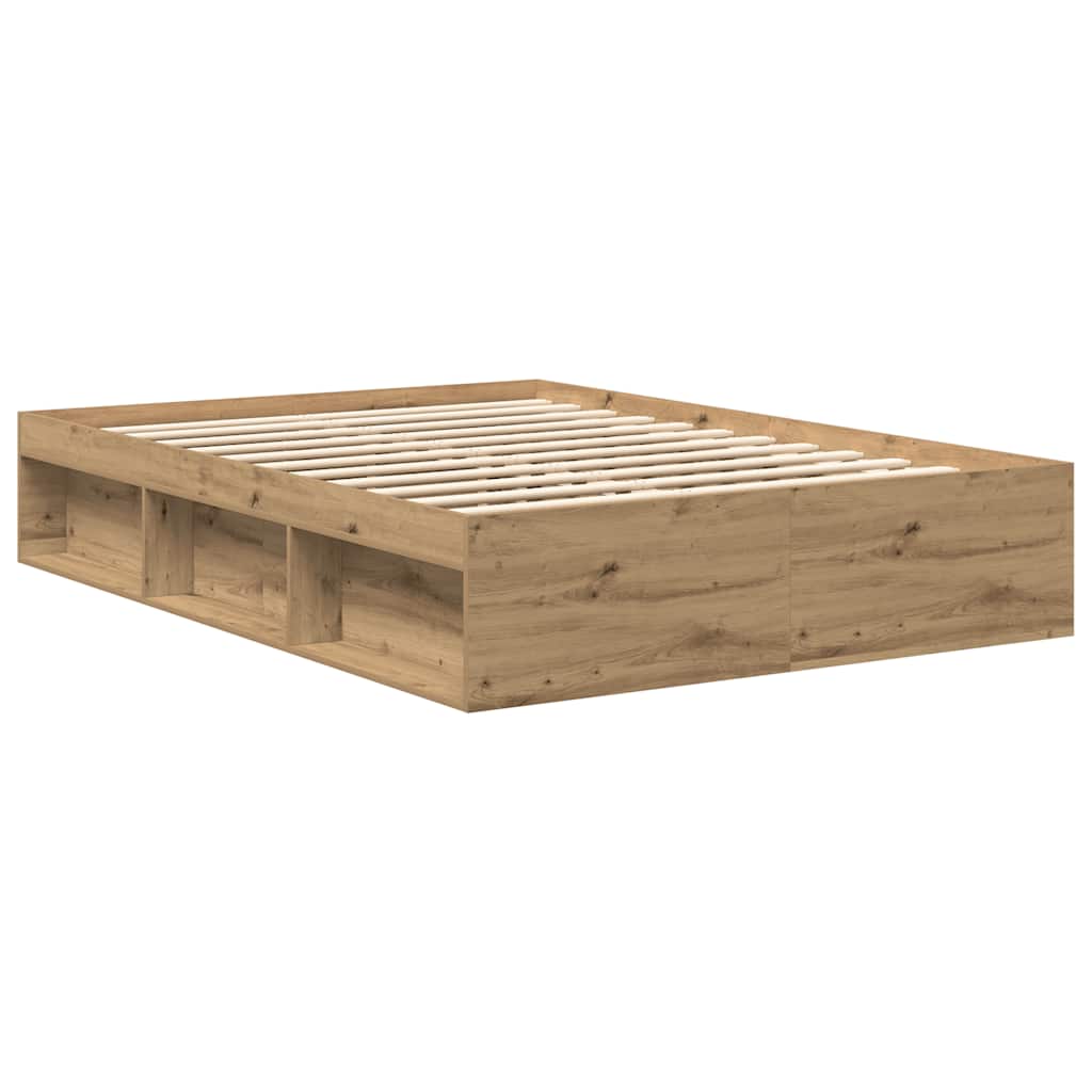 Sengeramme uten madrass artisan eik 140x190 cm konstruert tre