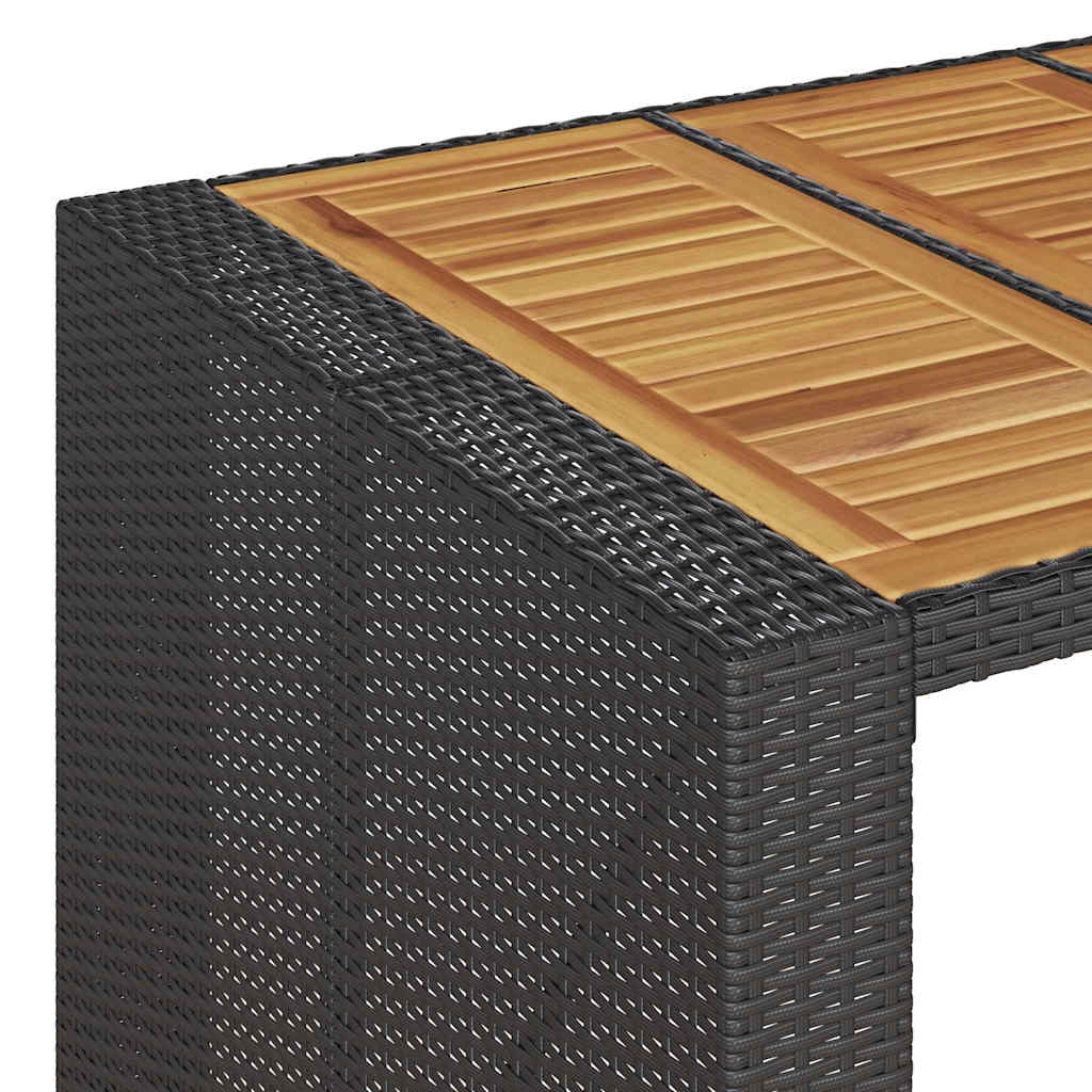 Hagebarsett uten puter 5 deler svart polyrotting akasie