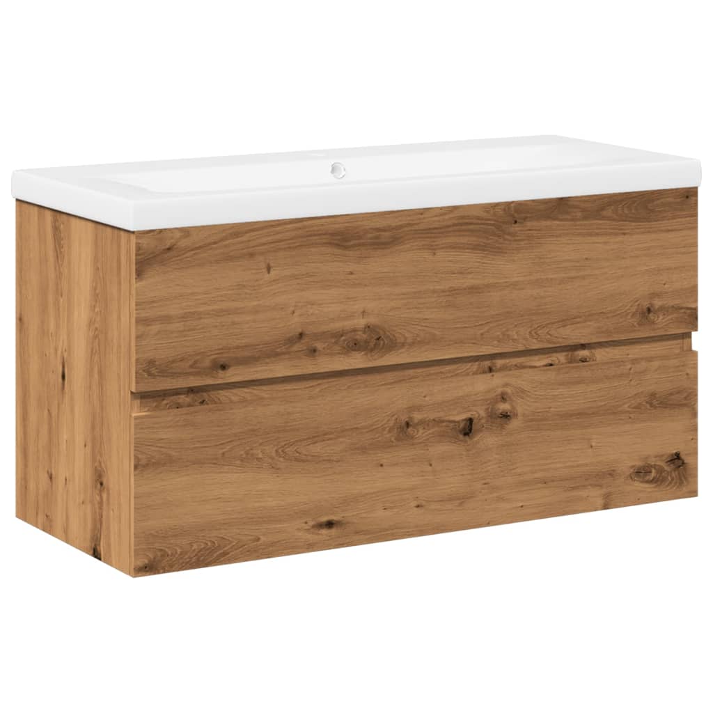 Servantskap med innebygd kum artisan eik