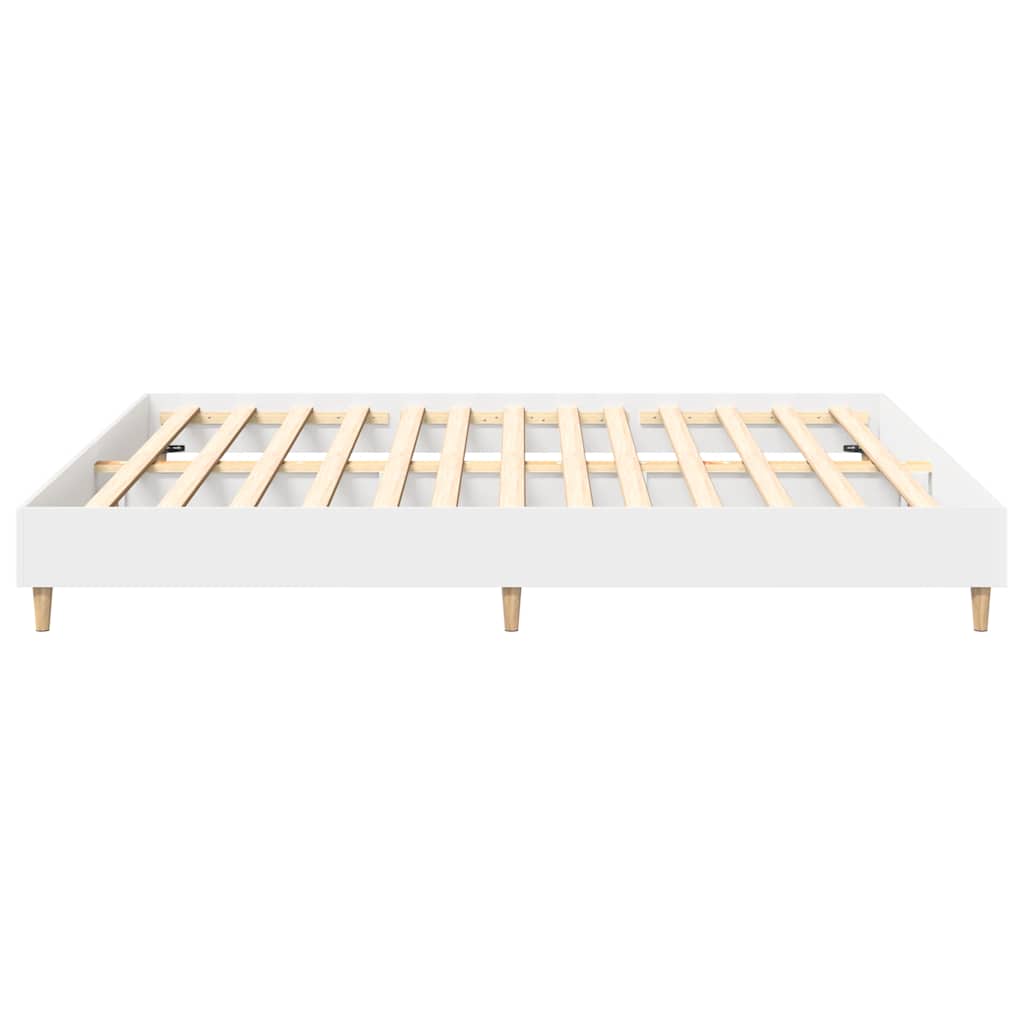 Sengeramme uten madrass hvit 180x200 cm konstruert tre
