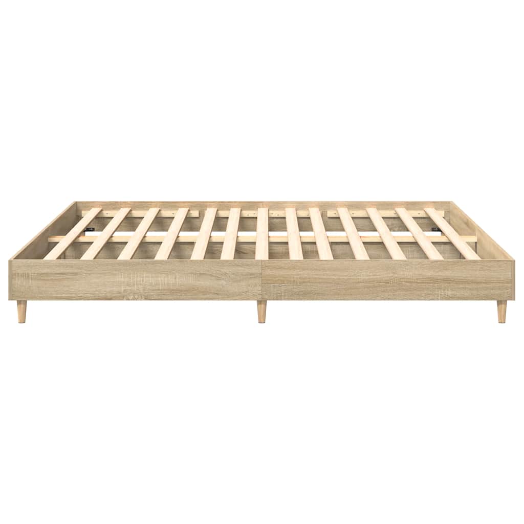 Sengeramme uten madrass sonoma eik 180x200 cm konstruert tre vidaXL