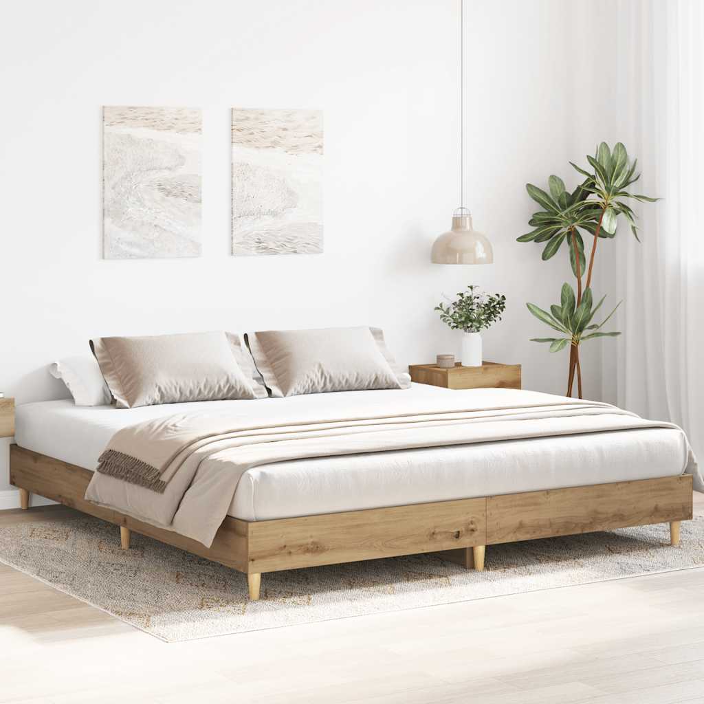 Sengeramme uten madrass artisan eik 180x200 cm konstruert tre