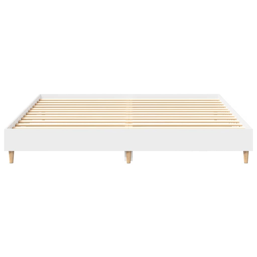 Sengeramme uten madrass hvit 160x200 cm konstruert tre