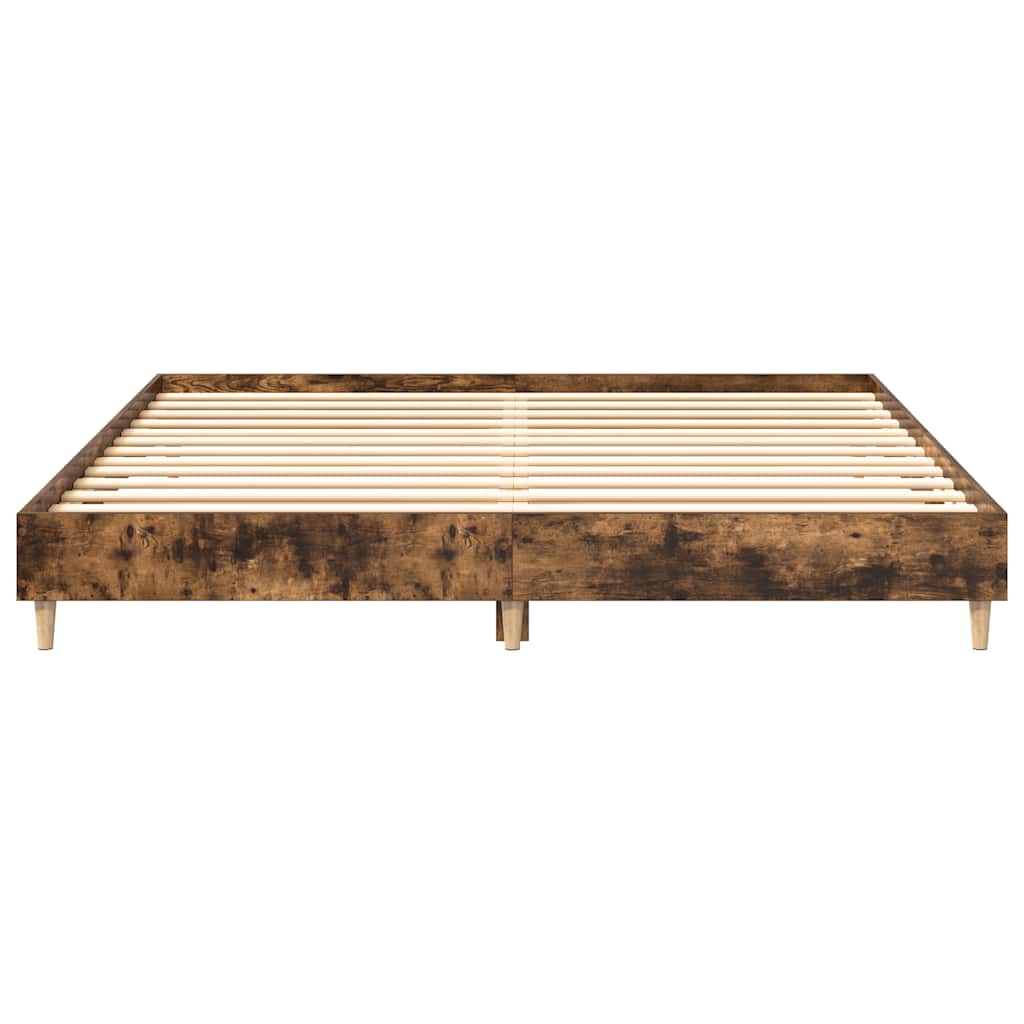 Sengeramme uten madrass røkt eik 160x200 cm konstruert tre