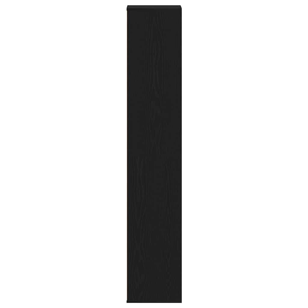 Skohylle svart eik 54x34x183 cm konstruert tre