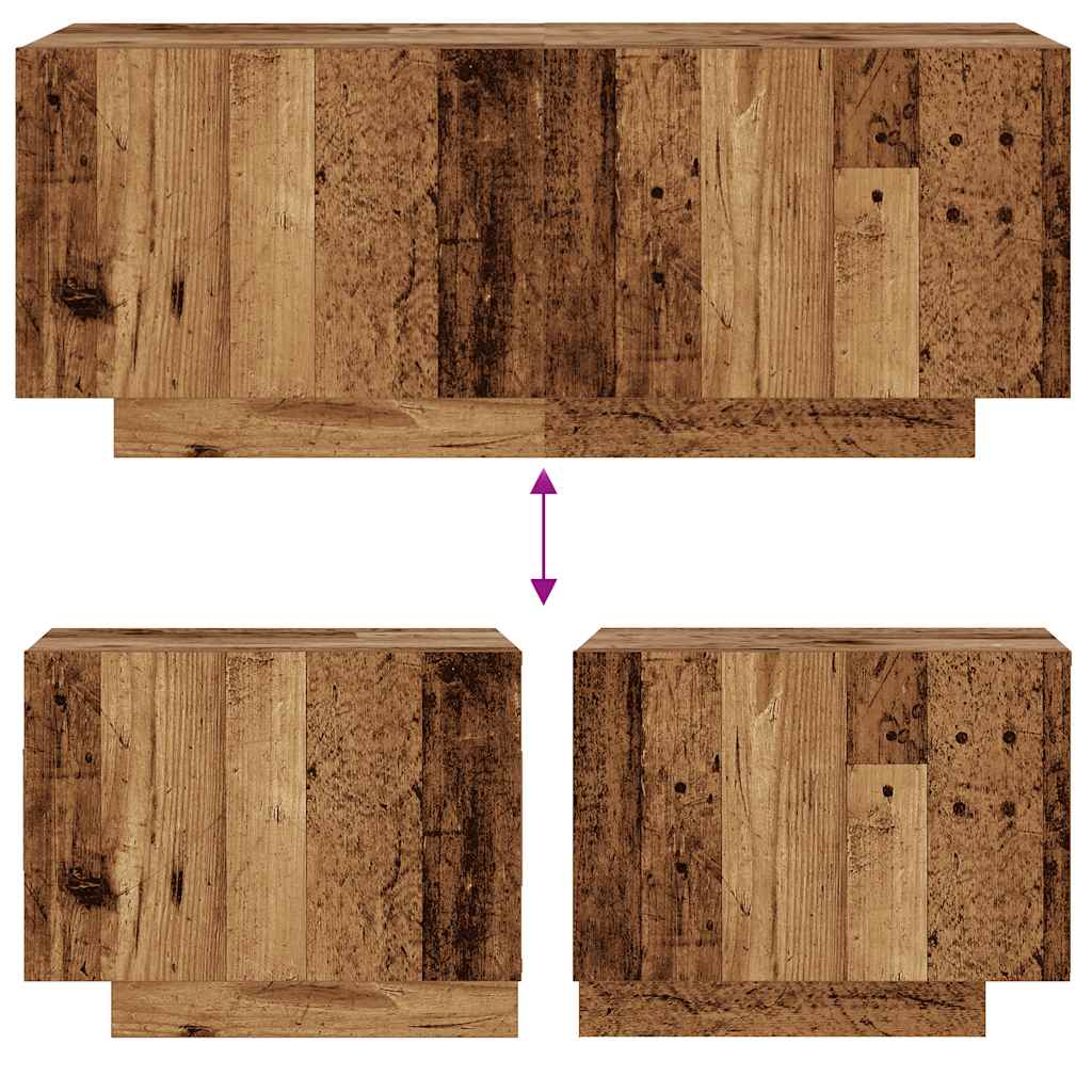 Nattbord gammelt tre 100x35x40 cm konstruert tre vidaXL