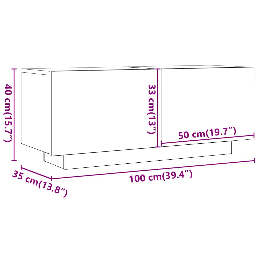 Nattbord gammelt tre 100x35x40 cm konstruert tre vidaXL