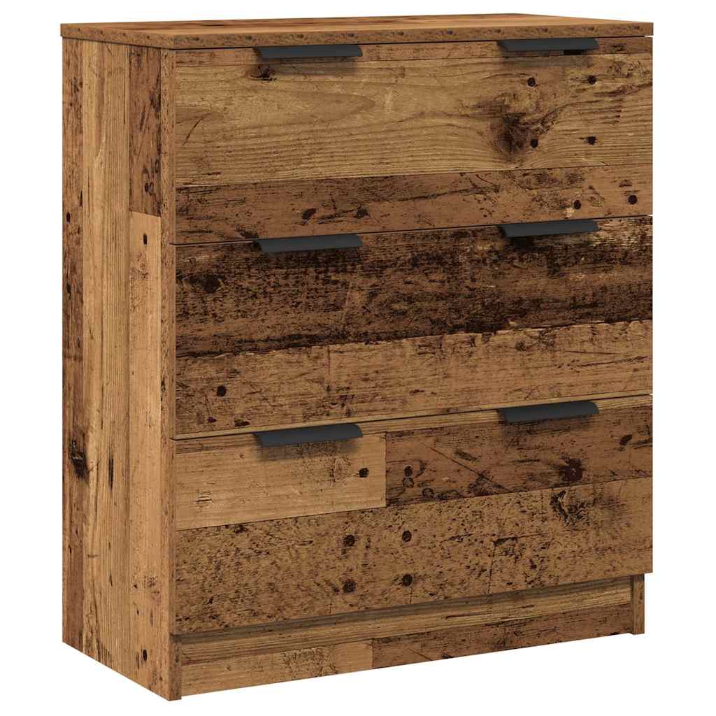 Skjenker 3 stk gammelt tre 60x30x70 cm konstruert tre vidaXL