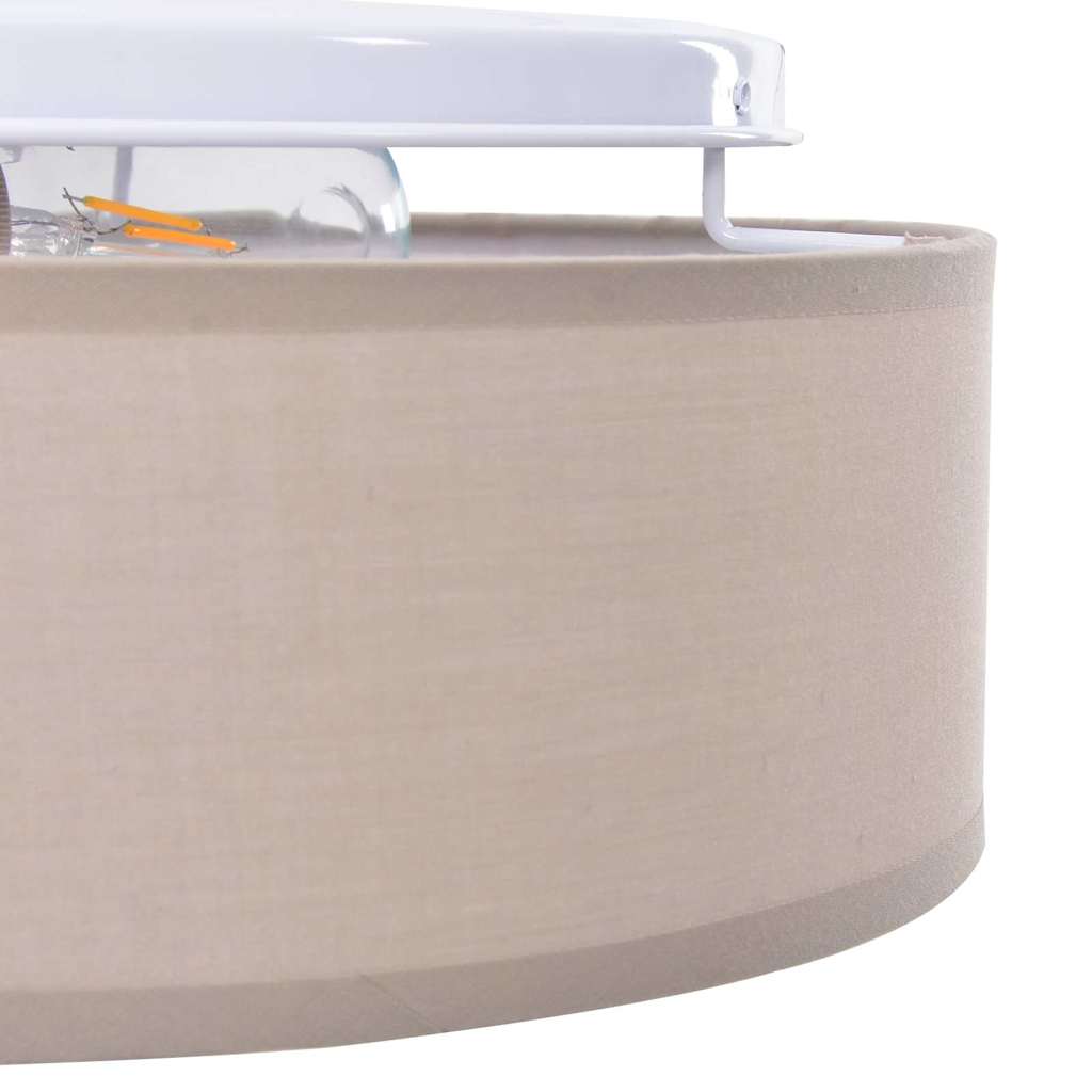 Taklampe med søkelys Gråbrun 38 x 38 x 13,5 cm stoff